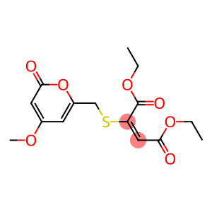 2-[(4-Methoxy-6-oxo-6H-pyran-2-yl)methylthio]maleic acid diethyl ester