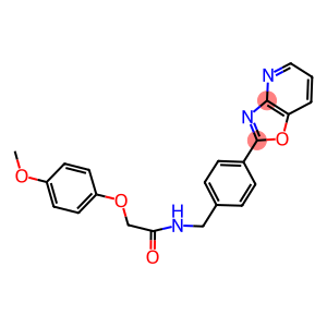 2-(4-methoxyphenoxy)-N-(4-[1,3]oxazolo[4,5-b]pyridin-2-ylbenzyl)acetamide