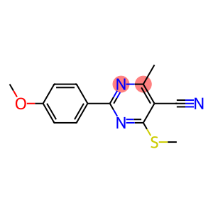 2-(4-methoxyphenyl)-4-methyl-6-(methylsulfanyl)-5-pyrimidinecarbonitrile