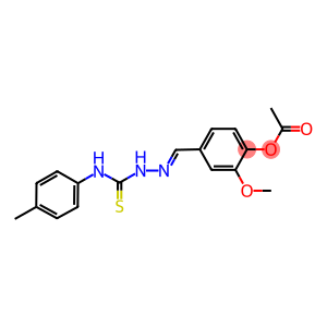 2-methoxy-4-[2-(4-toluidinocarbothioyl)carbohydrazonoyl]phenyl acetate