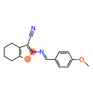2-[(4-methoxybenzylidene)amino]-4,5,6,7-tetrahydro-1-benzothiophene-3-carbonitrile