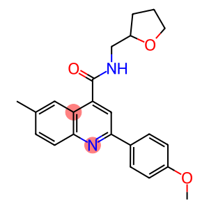 2-(4-methoxyphenyl)-6-methyl-N-(tetrahydro-2-furanylmethyl)-4-quinolinecarboxamide