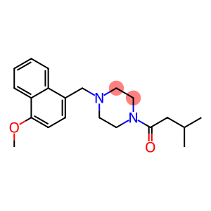 1-[(4-methoxy-1-naphthyl)methyl]-4-(3-methylbutanoyl)piperazine