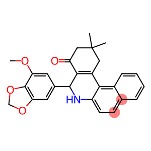 5-(7-methoxy-1,3-benzodioxol-5-yl)-2,2-dimethyl-2,3,5,6-tetrahydrobenzo[a]phenanthridin-4(1H)-one