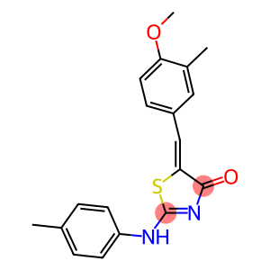 5-(4-methoxy-3-methylbenzylidene)-2-(4-toluidino)-1,3-thiazol-4(5H)-one