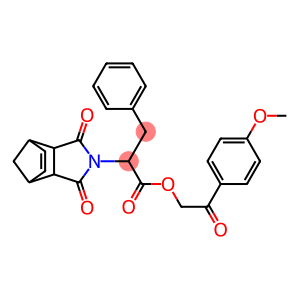 2-(4-methoxyphenyl)-2-oxoethyl 2-(3,5-dioxo-4-azatricyclo[5.2.1.0~2,6~]dec-8-en-4-yl)-3-phenylpropanoate