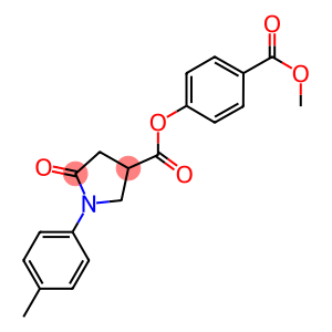 4-(methoxycarbonyl)phenyl 1-(4-methylphenyl)-5-oxo-3-pyrrolidinecarboxylate