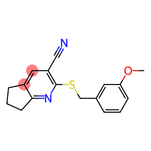 2-[(3-methoxybenzyl)sulfanyl]-6,7-dihydro-5H-cyclopenta[b]pyridine-3-carbonitrile