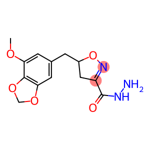 5-[(7-METHOXY-1,3-BENZODIOXOL-5-YL)METHYL]-4,5-DIHYDROISOXAZOLE-3-CARBOHYDRAZIDE