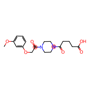 5-(4-[(3-METHOXYPHENOXY)ACETYL]PIPERAZIN-1-YL)-5-OXOPENTANOIC ACID