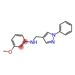 3-methoxy-N-[(1-phenyl-1H-pyrazol-4-yl)methyl]aniline