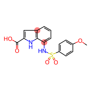 7-([(4-METHOXYPHENYL)SULPHONYL]AMINO)-1H-INDOLE-2-CARBOXYLIC ACID