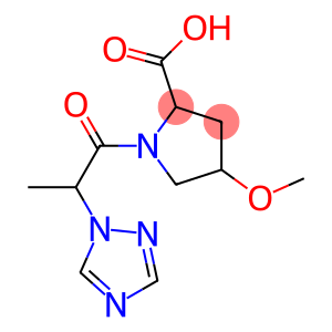 4-methoxy-1-[2-(1H-1,2,4-triazol-1-yl)propanoyl]pyrrolidine-2-carboxylic acid