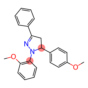 1-(2-METHOXYPHENYL)-5-(4-METHOXYPHENYL)-3-PHENYL-4,5-DIHYDRO-1H-PYRAZOLE