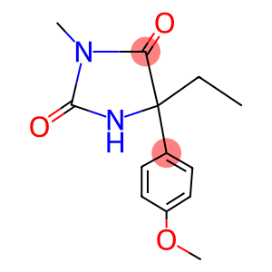 (+/-)-5-ETHYL-5-(4-METHOXYPHENYL)-3-METHYLIMIDAZOLIDINE-2,4-DIONE