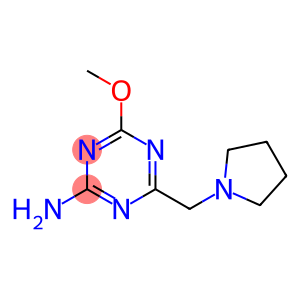 4-METHOXY-6-(1-PYRROLIDINYLMETHYL)-1,3,5-TRIAZIN-2-AMINE