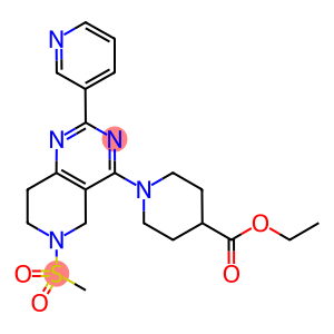 1-(6-METHANESULFONYL-2-PYRIDIN-3-YL-5,6,7,8-TETRAHYDRO-PYRIDO[4,3-D]PYRIMIDIN-4-YL)-PIPERIDINE-4-CARBOXYLIC ACID ETHYL ESTER