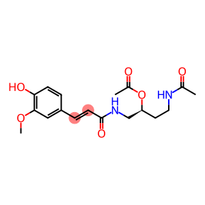 (-)-N-[(S)-4-Acetylamino-2-acetyloxybutyl]-4-hydroxy-3-methoxycinnamamide