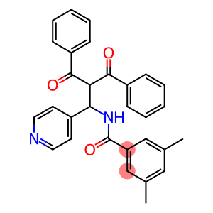N-[1-(4-Pyridinyl)-2,2-bis(phenylcarbonyl)ethyl]-3,5-dimethylbenzamide
