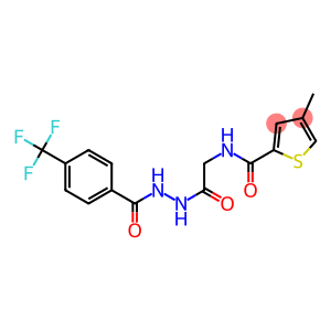 N2-(2-oxo-2-{2-[4-(trifluoromethyl)benzoyl]hydrazino}ethyl)-4-methylthiophene-2-carboxamide