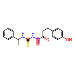 N1-(1-phenylethyl)-2-[3-(4-hydroxyphenyl)propanoyl]hydrazine-1-carbothioamide