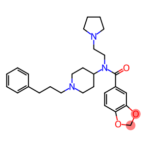 N-[1-(3-PHENYLPROPYL)PIPERIDIN-4-YL]-N-(2-PYRROLIDIN-1-YLETHYL)-1,3-BENZODIOXOLE-5-CARBOXAMIDE