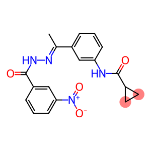 N-[3-(N-{3-nitrobenzoyl}ethanehydrazonoyl)phenyl]cyclopropanecarboxamide