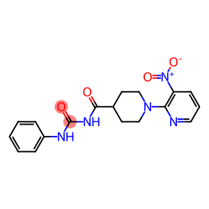 N-{[1-(3-nitro-2-pyridyl)-4-piperidyl]carbonyl}-N'-phenylurea