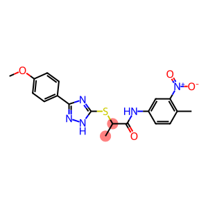 N-{3-nitro-4-methylphenyl}-2-({3-[4-(methyloxy)phenyl]-1H-1,2,4-triazol-5-yl}sulfanyl)propanamide