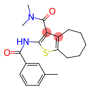 N,N-dimethyl-2-[(3-methylbenzoyl)amino]-5,6,7,8-tetrahydro-4H-cyclohepta[b]thiophene-3-carboxamide