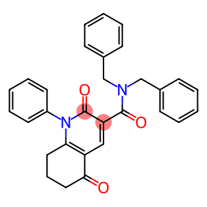 N,N-DIBENZYL-2,5-DIOXO-1-PHENYL-1,2,5,6,7,8-HEXAHYDRO-3-QUINOLINECARBOXAMIDE