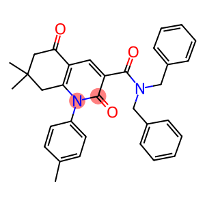 N,N-DIBENZYL-7,7-DIMETHYL-2,5-DIOXO-1-P-TOLYL-1,2,5,6,7,8-HEXAHYDROQUINOLINE-3-CARBOXAMIDE