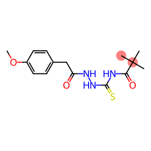N-({2-[2-(4-methoxyphenyl)acetyl]hydrazino}carbothioyl)-2,2-dimethylpropanamide