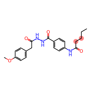 N-[4-({2-[2-(4-methoxyphenyl)acetyl]hydrazino}carbonyl)phenyl]pentanamide