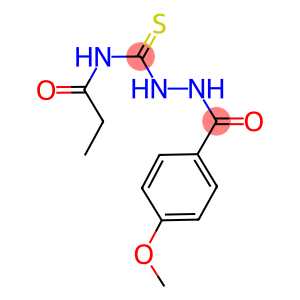 N-{[2-(4-methoxybenzoyl)hydrazino]carbothioyl}propanamide