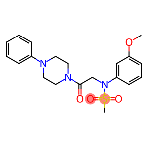 N-(3-methoxyphenyl)-N-[2-oxo-2-(4-phenylpiperazin-1-yl)ethyl]methanesulfonamide