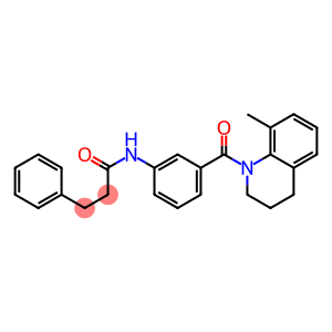 N-{3-[(8-methyl-3,4-dihydro-1(2H)-quinolinyl)carbonyl]phenyl}-3-phenylpropanamide