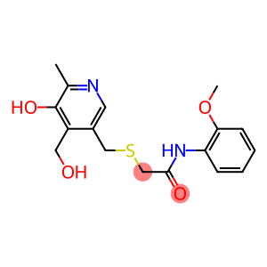 N1-(2-methoxyphenyl)-2-({[5-hydroxy-4-(hydroxymethyl)-6-methyl-3-pyridyl]methyl}thio)acetamide