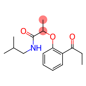 N-(2-methylpropyl)-2-(2-propanoylphenoxy)propanamide
