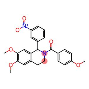 1-{3-nitrophenyl}-6,7-dimethoxy-2-(4-methoxybenzoyl)-1,2,3,4-tetrahydroisoquinoline