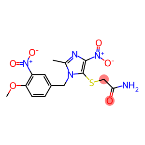 2-[(4-nitro-1-{3-nitro-4-methoxybenzyl}-2-methyl-1H-imidazol-5-yl)sulfanyl]acetamide
