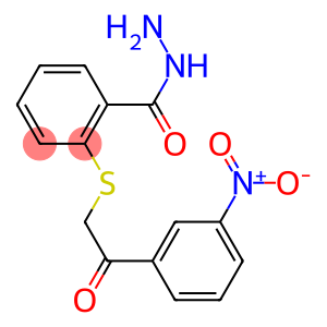 2-{[2-(3-nitrophenyl)-2-oxoethyl]thio}benzene-1-carbohydrazide
