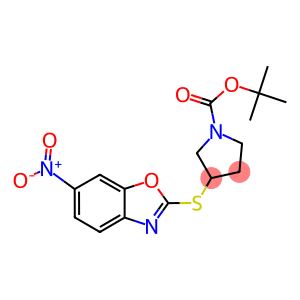 3-(6-Nitro-benzooxazol-2-ylsulfanyl)-pyrrolidine-1-carboxylic acid tert-butyl ester
