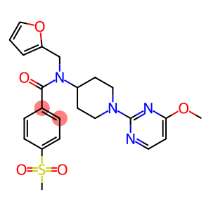 N-(2-FURYLMETHYL)-N-[1-(4-METHOXYPYRIMIDIN-2-YL)PIPERIDIN-4-YL]-4-(METHYLSULFONYL)BENZAMIDE