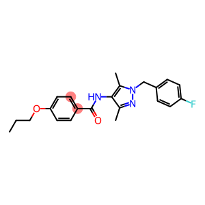 N-[1-(4-fluorobenzyl)-3,5-dimethyl-1H-pyrazol-4-yl]-4-propoxybenzamide
