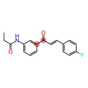 N-{3-[3-(4-fluorophenyl)acryloyl]phenyl}propanamide