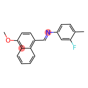 N-(3-fluoro-4-methylphenyl)-N-[(4-methoxy-1-naphthyl)methylene]amine