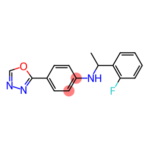 N-[1-(2-fluorophenyl)ethyl]-4-(1,3,4-oxadiazol-2-yl)aniline