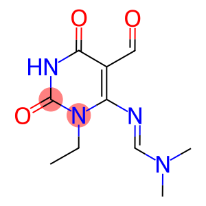 N'-(3-ETHYL-5-FORMYL-2,6-DIOXO-1,2,3,6-TETRAHYDRO-PYRIMIDIN-4-YL)-N,N-DIMETHYL-FORMAMIDINE