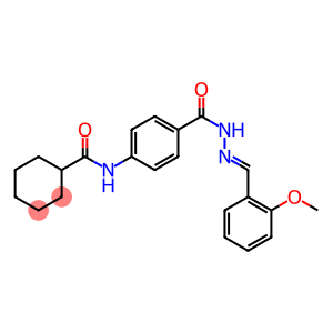 N-[4-({2-[(E)-(2-methoxyphenyl)methylidene]hydrazino}carbonyl)phenyl]cyclohexanecarboxamide